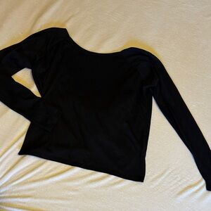 Fabletics Black Long Sleeve Top with cool back detail